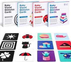img 4 attached to High Contrast Baby Toys By BAKAM - 64PCS Of Black, White, And Colorful Flash Cards For Sensory Stimulation In Newborns, Infants, And Toddlers 0-36 Months, 128 Pages