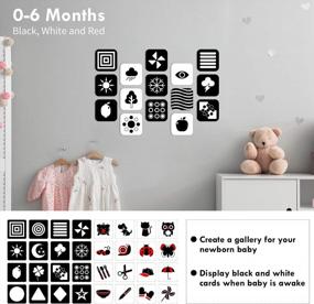 img 3 attached to High Contrast Baby Toys By BAKAM - 64PCS Of Black, White, And Colorful Flash Cards For Sensory Stimulation In Newborns, Infants, And Toddlers 0-36 Months, 128 Pages