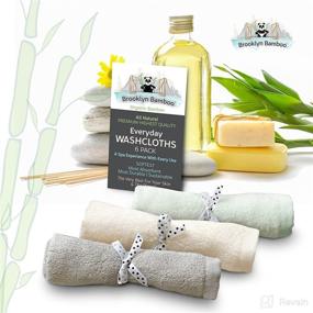 img 3 attached to 🧼 Premium Brooklyn Bamboo Washcloths: Ultra Soft, Organic & Quick Dry - Pack of 6 Large Size Face Cloths for Adults, Men, and Women