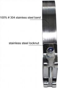 img 4 attached to Ronteix Adjustable T-Bolt Clamps - Full 304 Stainless Steel With Lock Nut, Fits 3'' Hose (83-91Mm), 2 Pack