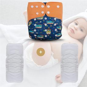 img 4 attached to TDIAPERS Cloth Diapers - Washable, Reusable, and Adjustable One Size with 2 Inserts - Pack of 1