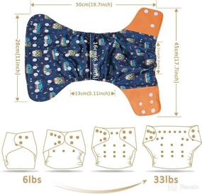 img 3 attached to TDIAPERS Cloth Diapers - Washable, Reusable, and Adjustable One Size with 2 Inserts - Pack of 1