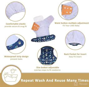 img 2 attached to TDIAPERS Cloth Diapers - Washable, Reusable, and Adjustable One Size with 2 Inserts - Pack of 1