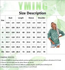 img 2 attached to Get Lucky With YMING Womens St. Patricks Day Clover Sweatshirt – Irish-Inspired Pullover Tops With Long Sleeves