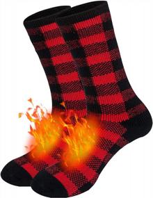 img 4 attached to Warm Your Feet With Thick Thermal Socks: Best For Men In Extreme Temperatures