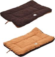 eco-paw reversible eco-friendly recyclable polyfill designer pet dog bed mat lounge - medium, brown and cocoa logo