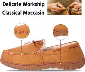 img 1 attached to 👞 MIXIN Men's Memory Foam Hard Sole Slippers - Warm and Cozy Moccasin House Shoes for Indoor and Outdoor Use