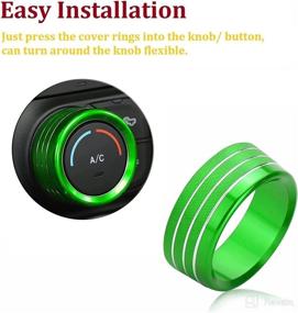 img 3 attached to For Dodge Ram Accessories 2019 2020 2021 Interior Control Knob Cover AC/Volume/Mode/AUTO/Browse Switch Decor Button Ring Trim (Green