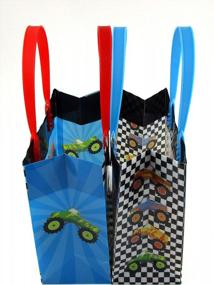 img 1 attached to Monster Truck Themed Party Favor Bags Treat Bags With Handles, Monster Truck Candy Bags For Birthday Party Goodie Bags, Party Supply Decoration, Pack Of 12