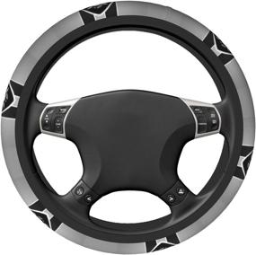 img 2 attached to 🏈 Universal 15 Inch Custom Car Steering Wheel Cover - Oakland-Raider: Breathable Steering Wheel Cover for Enhanced Car Experience