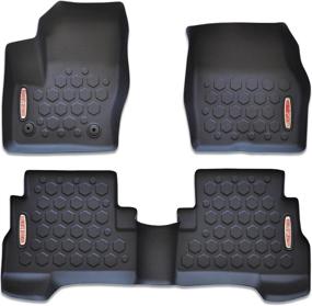 img 4 attached to 🚗 2013-2018 Ford Escape Floor Mats: Front & Rear Liners - 100% Weather Resistant | Fits All 2013-2018 Escape Models (Including C-Max)