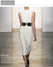 img 3 attached to Stylish And Comfortable: VOCHIC Women'S Wide Elastic Belt With Interlock Buckle For Dresses