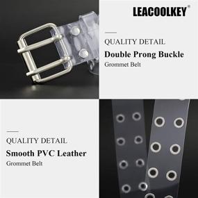 img 2 attached to Transparent Double Grommet Fashion Stylish Women's Accessories : Belts