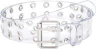 transparent double grommet fashion stylish women's accessories : belts logo