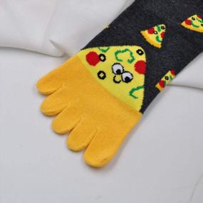 img 1 attached to 🧦 CaiDieNu Women's Toe Socks: Colorful Animal Cotton Five Finger Socks for Funny Casual Style