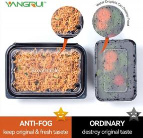 img 3 attached to 30 Pack YANGRUI Take Out Containers - 9X6 Inch, 27 Oz, Anti-Fog & Leak Proof Shrink Wrap, BPA Free Pure PP Flexible Meterial Microwave/Freezer Safe Hinged To Go Containers
