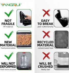 img 1 attached to 30 Pack YANGRUI Take Out Containers - 9X6 Inch, 27 Oz, Anti-Fog & Leak Proof Shrink Wrap, BPA Free Pure PP Flexible Meterial Microwave/Freezer Safe Hinged To Go Containers