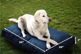 img 3 attached to 🐶 Sunbrella Double Sided Dog Bed for Indoor/Outdoor Use with Removable and Machine-Washable Cover