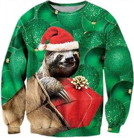 img 4 attached to Loveternal Women'S And Men'S Ugly Christmas Sweater 3D Funny Graphic Jumper Sweatshirt For Xmas Party