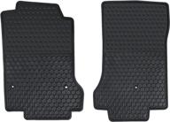 matericuo custom fit car floor mats for corvette c6 2007.5-2013: 🚗 hook fastener, black rubber mats for all-weather protection and odorless heavy duty liner logo