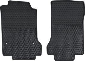 img 4 attached to Matericuo Custom Fit Car Floor Mats for Corvette C6 2007.5-2013: 🚗 Hook Fastener, Black Rubber Mats for All-Weather Protection and Odorless Heavy Duty Liner