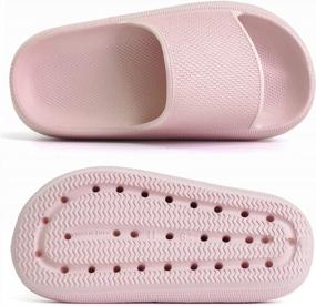 img 3 attached to Kids Cloud Slides Thick Pillow Slipper Sandals For Boys Girls - Little & Big Kid Sizes