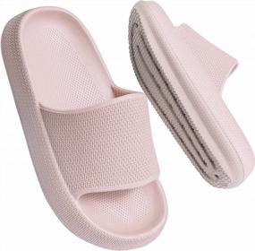 img 4 attached to Kids Cloud Slides Thick Pillow Slipper Sandals For Boys Girls - Little & Big Kid Sizes