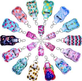 img 4 attached to Sanitizer Holders Keychain Reusable Carriers Personal Care