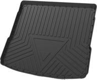 🚘 cqlights q5 cargo liner: heavy duty rubber rear cargo area mat for audi q5 2018-2022 - waterproof & black logo