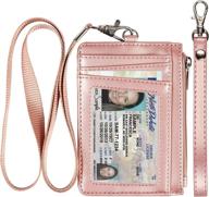 teskyer minimalist wallet lanyard blocking women's handbags & wallets : wallets logo