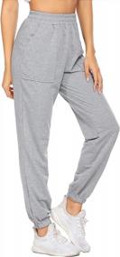 img 3 attached to 👖 Stylish and Comfortable Misakia Women's High Waisted Sweatpants: Ideal for 2021 Spring/Summer Workouts and Lounging with Pockets!