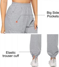 img 2 attached to 👖 Stylish and Comfortable Misakia Women's High Waisted Sweatpants: Ideal for 2021 Spring/Summer Workouts and Lounging with Pockets!