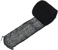 10 yards black jute burlap ribbon roll - 3 inch wide for crafts by bamboomn logo