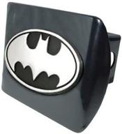 🦇 premium metal trailer hitch cover with chrome oval bat logo by elektroplate - batman edition logo