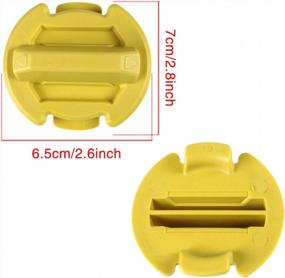 img 3 attached to PLUSUTV 2X Floor Drain Plugs Cover Twist Trap Seal For Polaris RZR 1000 900 XP Turbo General 2015-2018, Yellow Drain Plug For Car Floor, Body, And Rocker Panels, Gold, 8414694