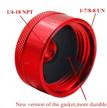 extended run gas cap adapter with magnetic dipstick and mess-free oil funnel for honda inverter generators - compatible with eu1000i, eu2000i, eu3000i (red) logo