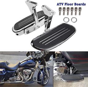 img 3 attached to 🏍️ Chromed Streamline Motorcycle Footboards for Street Glide & Touring Models: High-quality Replacement with Mount Bracket Kits (1993-2022)