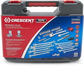 img 2 attached to 🔧 Crescent 70 Pc. Mechanic Tool Set - CTK70MPN: 1/4" & 3/8" Drive, 6 & 12 Point Standard SAE/Metric