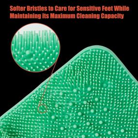 img 1 attached to Acupressure Massage Exfoliating Foot Scrubber With Non-Slip Suction Cups And Cleaning Bristles For Tired And Painful Feet - Shower Foot Cleaner Increases Circulation (Apple Green, 9.5 X 9.5 Inches)