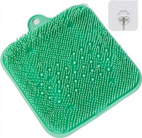 img 4 attached to Acupressure Massage Exfoliating Foot Scrubber With Non-Slip Suction Cups And Cleaning Bristles For Tired And Painful Feet - Shower Foot Cleaner Increases Circulation (Apple Green, 9.5 X 9.5 Inches)