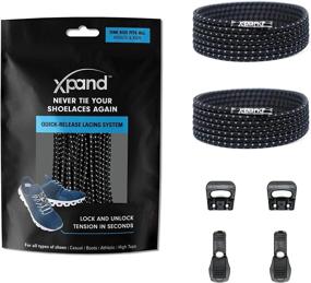 img 4 attached to XPAND Elastic No Tie Shoelaces With Quick Release Tension Control - Round Lacing - Perfect Fit For All Adult And Kids Shoes
