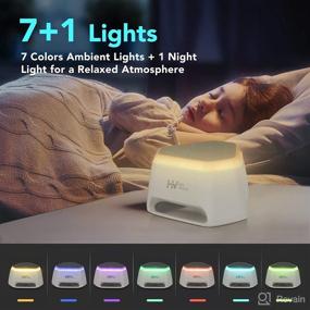 img 1 attached to White Noise Machine for Baby Kids Adults with Night Light, 26 Non-Looping Natural Soothing Sounds and Memory Function, 15 Levels of Volume and Sleep Sound Timer Powered by USB - Sound Machines