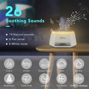 img 3 attached to White Noise Machine for Baby Kids Adults with Night Light, 26 Non-Looping Natural Soothing Sounds and Memory Function, 15 Levels of Volume and Sleep Sound Timer Powered by USB - Sound Machines