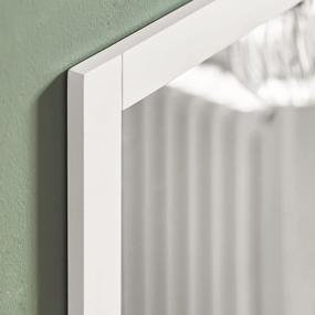 img 1 attached to Stylish Wall Mounted Bathroom Mirror With Shelf - Haotian FRG129-W In White, 15.8" X 19.2" X 3.9