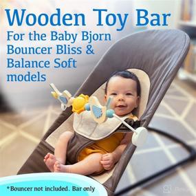 img 3 attached to 🌳 Impresa Wooden Toy Bar for Baby Bjorn Bouncer - Universal BabyBjorn Bouncer Toy Arch for Engaging Child's Curiosity - Wooden Toys for Babies, Enhancing Motor Skill Development