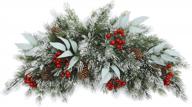 deck the halls with hiiarug's 26 inch christmas mailbox swag - faux pine, berries & cones for festive outdoor decor logo