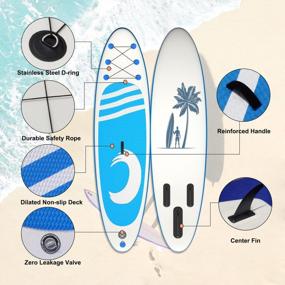 img 1 attached to ALIFUN Inflatable Paddle Board - Sturdy SUP For Beginner To Pro, 330 LBS Weight Capacity, 6 Inches Thick, Wide Stance With All Accessories Included
