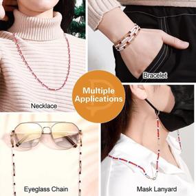 img 2 attached to 2 Piece Beaded Eyeglass Chain For Women - Mask Holder, Sunglasses & Eyeglasses Strap Lanyard Necklace