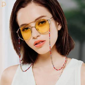 img 3 attached to 2 Piece Beaded Eyeglass Chain For Women - Mask Holder, Sunglasses & Eyeglasses Strap Lanyard Necklace