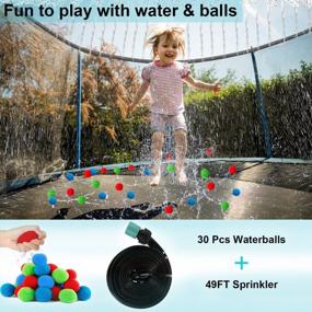 img 1 attached to ASTM CPSIA Certified 1500 LBS 12FT 14FT 16FT Tranpoline For Kids & Adults - Outdoor Fun With Basketball Hoop, Enclosure Net, Sprinkler, Water Balls, Lights & Speaker!
